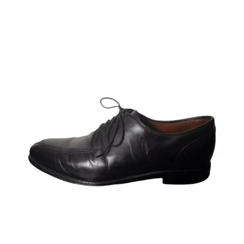 Allen Edmonds 'LaSalle' Size 9.5 D Split Toe Derby Black‎ Leather Dress Shoes